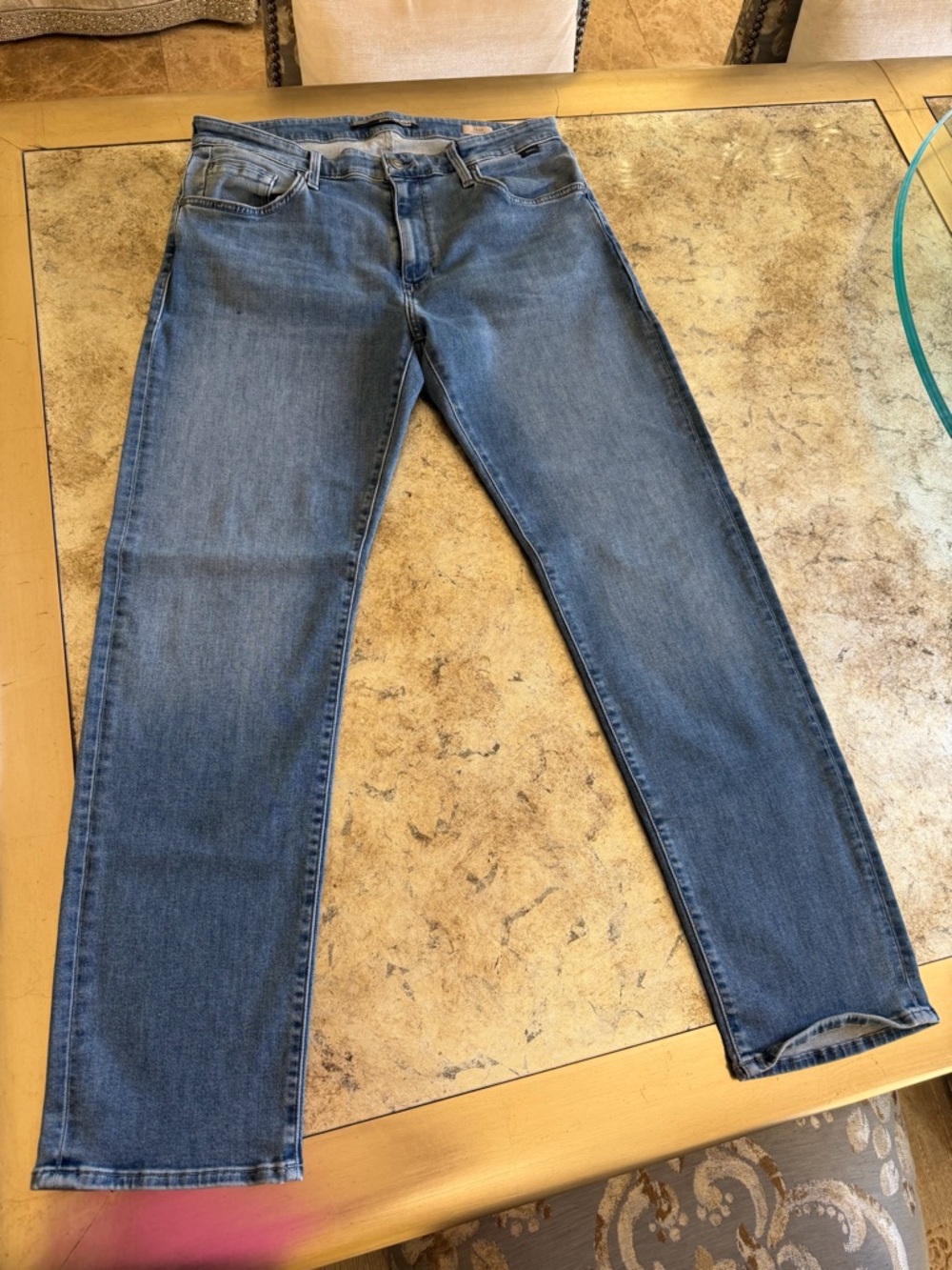 Mavi Men's Straight-Leg Jeans in Blue Denim